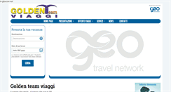 Desktop Screenshot of goldenteamviaggi.it
